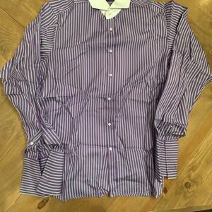 Ralph Lauren Purple and Green Striped Shirt